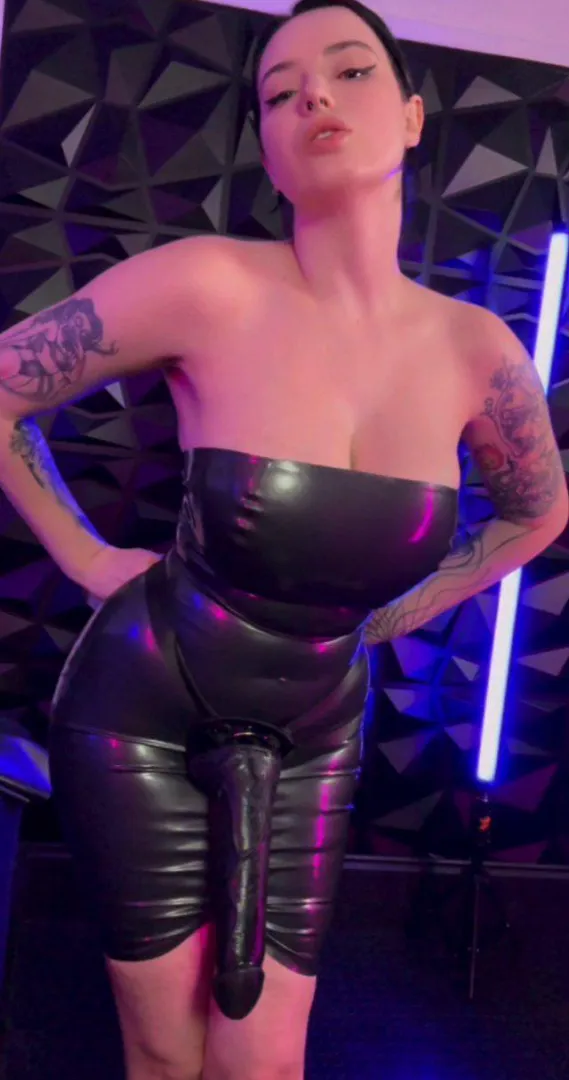 Latex dress with extra love  posted by crazycatladyyx