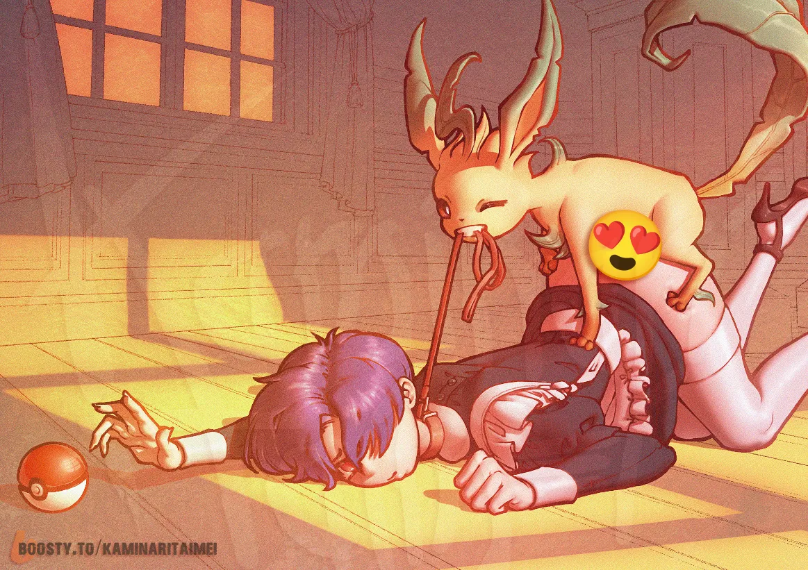 Leafeon ruins maid work (Kaminari Taimei) [Pokemon] posted by Kaminari_Taimei