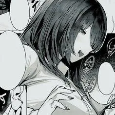 LF mono source: 1girl, eye covering bang, painted nails, no text, speech bubbles, mouth open, ear, black hair, short hair posted by Deflixirvvv