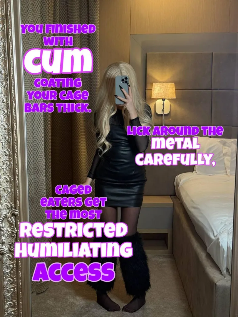 Lick your thick load off the cage bars posted by CutLuxie