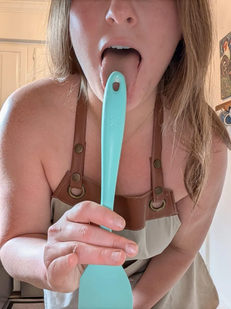 Licking my cum off the spatula posted by the_ass_of_aquarius