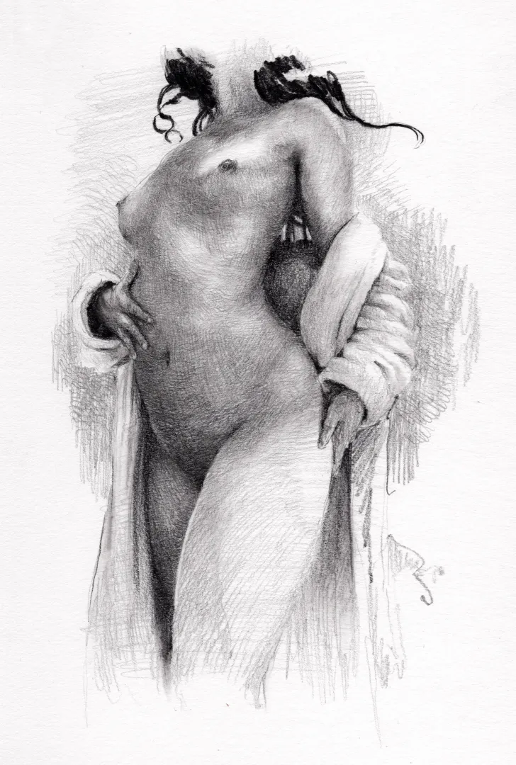Like a Statue, in graphite, by Me posted by pilotJKX