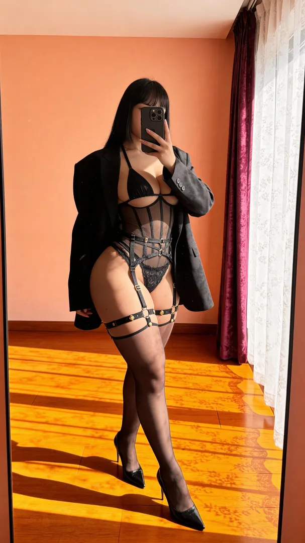 lingerie noir hugging my body in quiet temptation posted by _BerryBlush