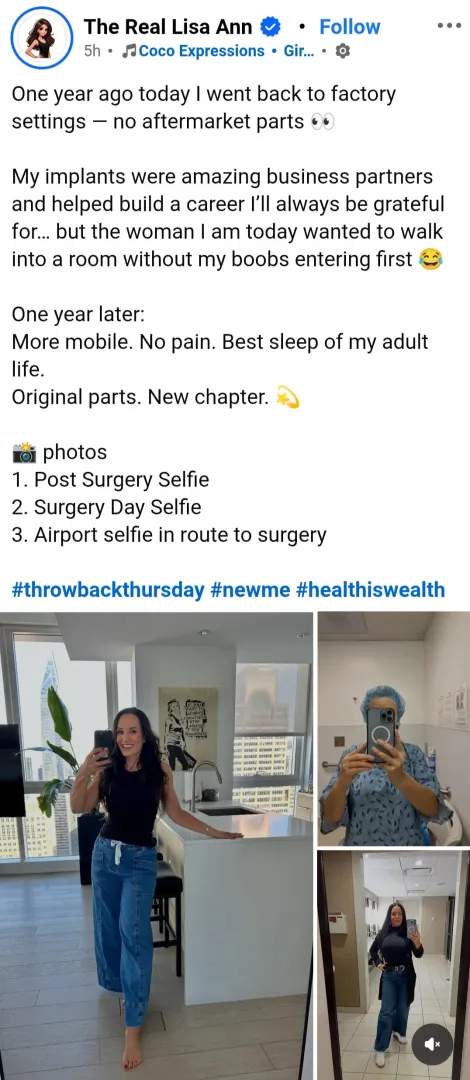 Lisa Ann before and after posted by rage_guy311