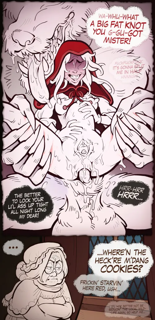 Little Red Riding Hood and the very, very, very big bad wolf (Sparrow) by beelord25