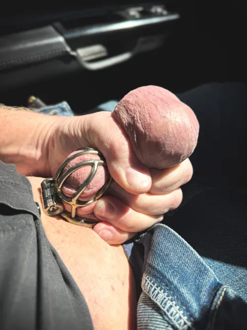 Locked at work by my wife in a male dominated industry! by littleexhib