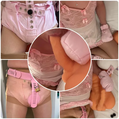 Locked up ready for bed with my special “pacifier”  by Sissy_in_denial795