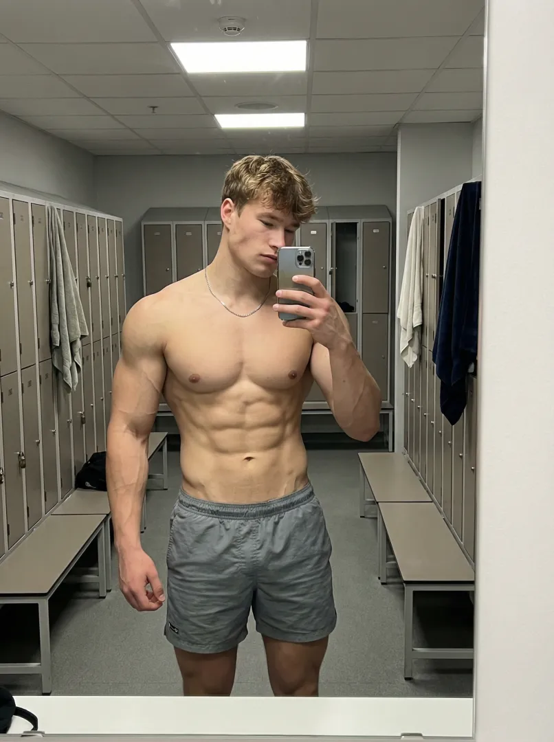 locker room vibes,built for these fluorescent lights. posted by dreammyopheliaa