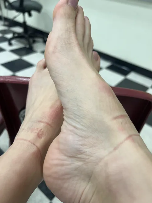 “Long day on my feet… my soles need some love ” by SoftLatinSoles