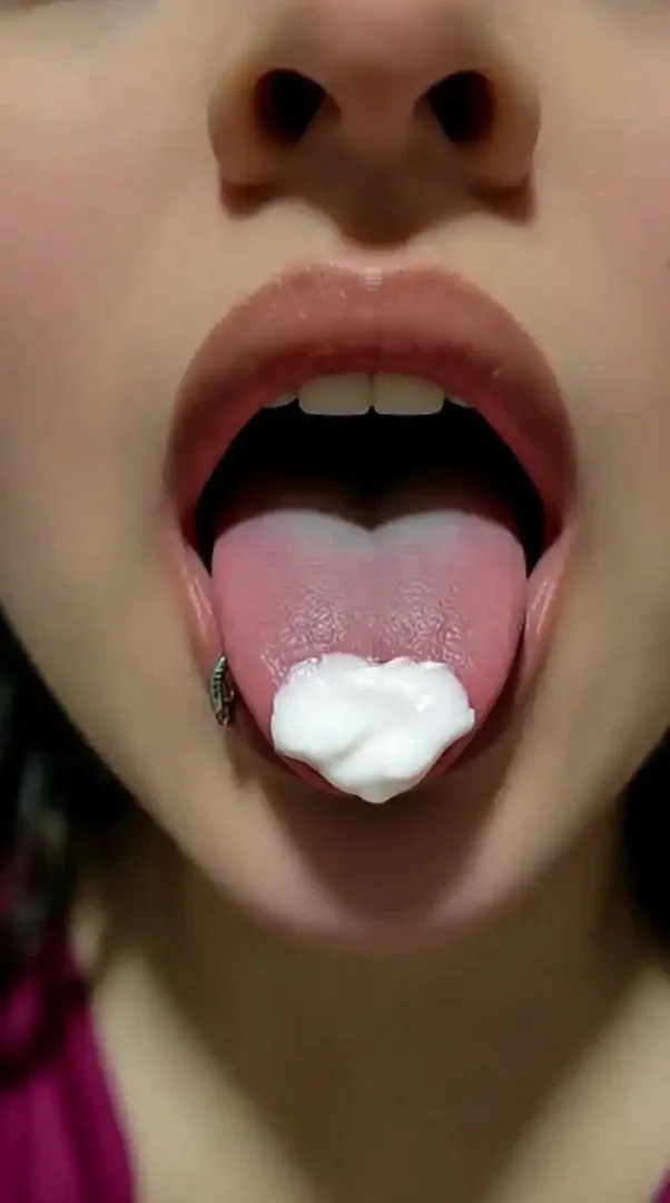 Look at me with my tongue all the way out… completely covered in that thick, creamy mess you’re dying to lick slowly. How deep would you shove it in? Tell me no filter, baby. 