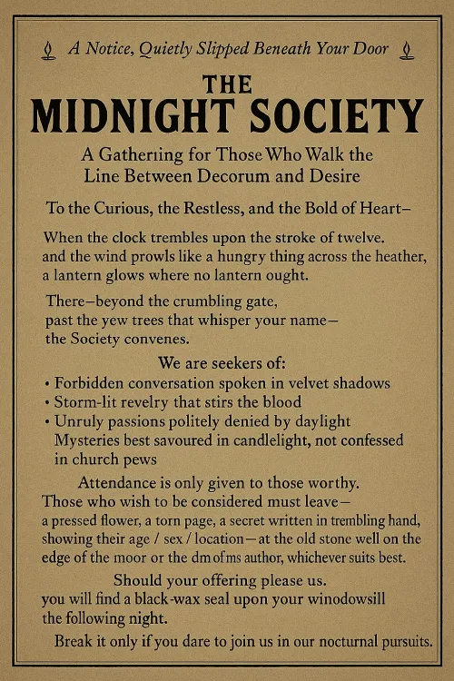 Looking for ladies who are respectable yet devilish. by Friendly_Barman