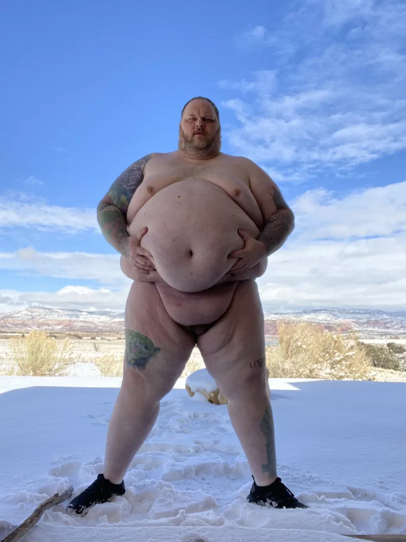 Love being naked and playing with my belly outdoors posted by ATXGoonie