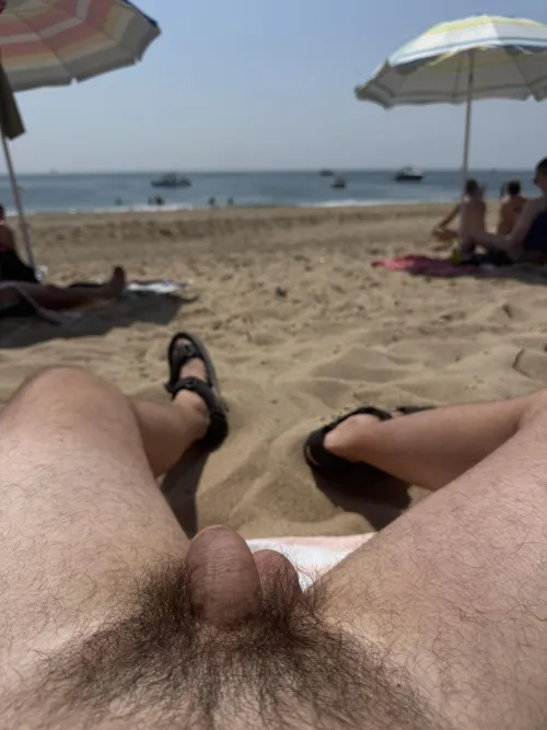 Love showing off my bush at the beach by Final-Challenge4019