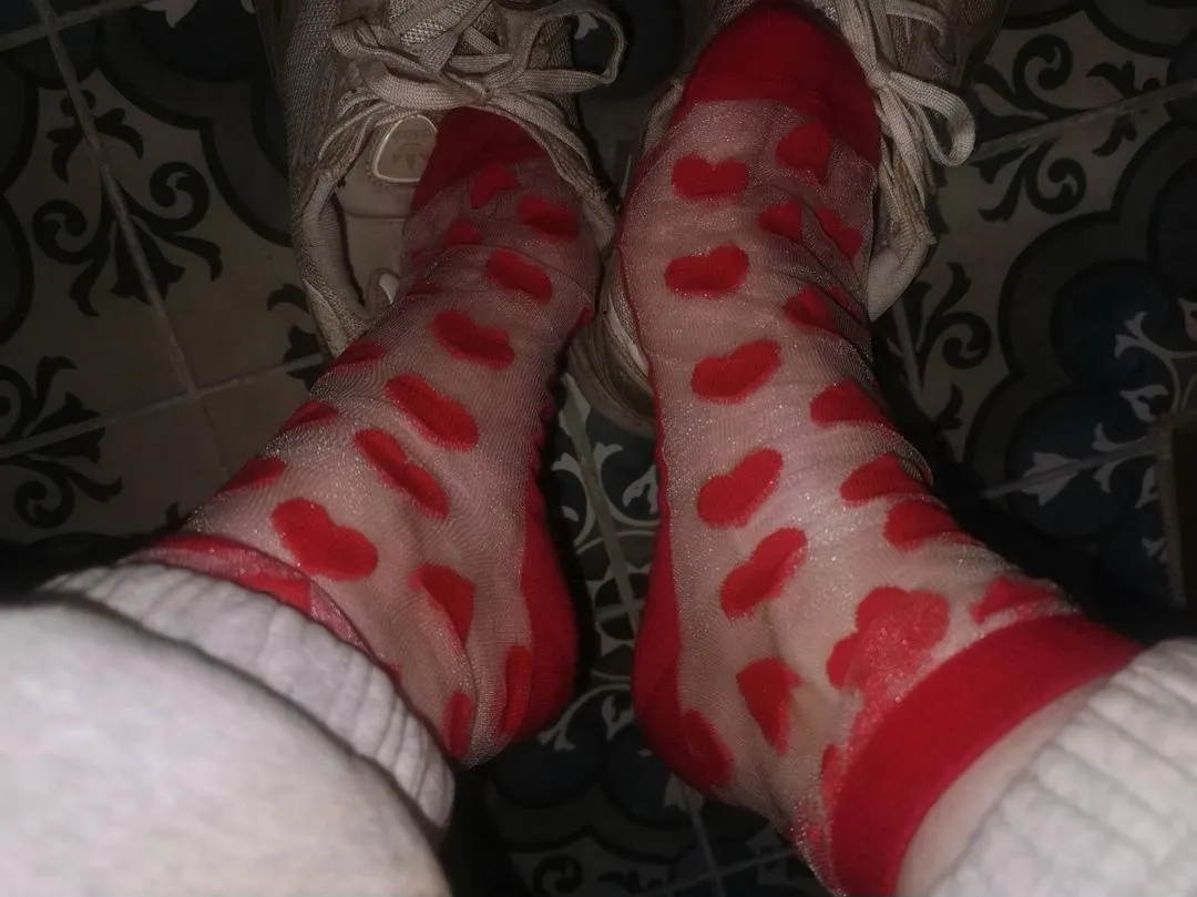 Loveheart socks ❤️ posted by VillageGirlFetish