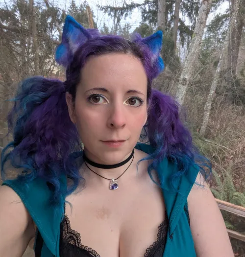 Made these ears to try and get an exact match my hair, although I still wanna tinker with the blue parts by Athyriaceae