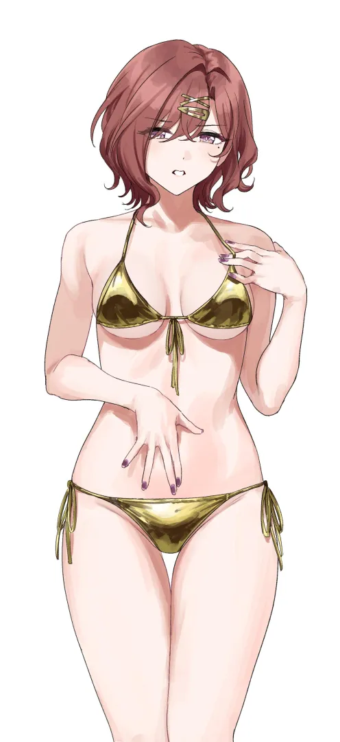 Madoka in gold bikini posted by xSaviour_N