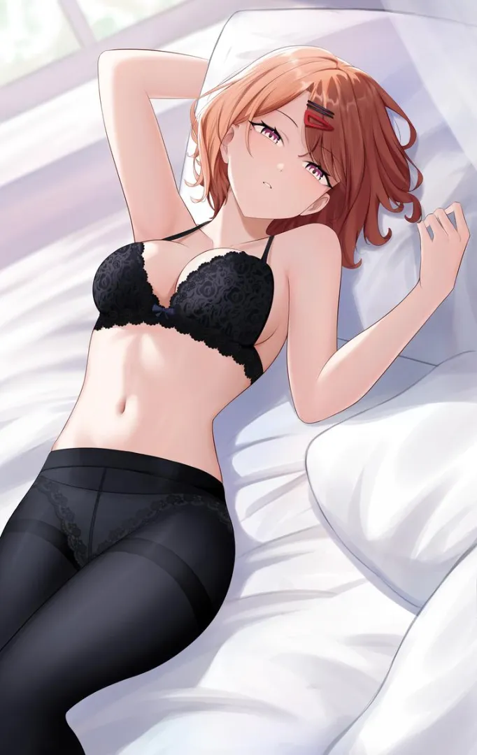 Madoka lying on the bed posted by AnimeChan39