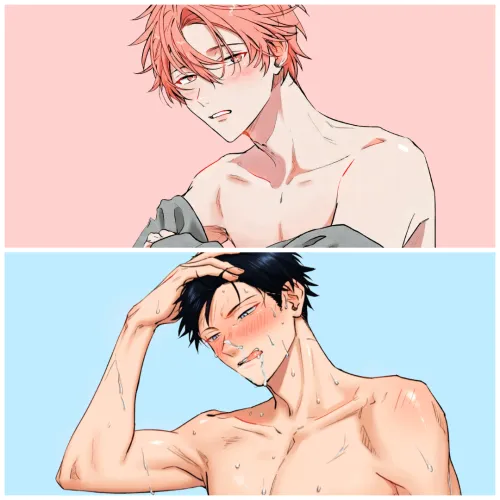 Mafuyu and Uenoyama from the 18+ Given Doujinshi: Backside by Yumiera