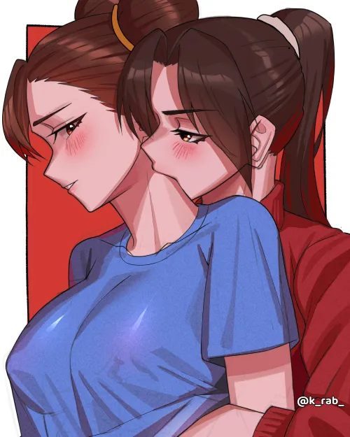 Mai hitting Chun Li weak points (K rab, Krab) by gifsundgirls