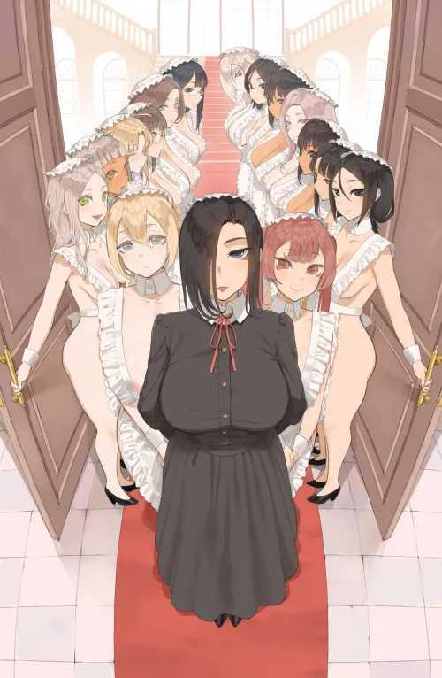 Maid Lined up [Original] by Silent_Steak_9540