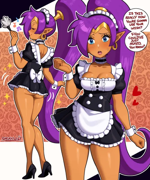 Maid Shantae ‍♀️✨ (by @SarukaiWolf on ) by Quirky_Snow_8649