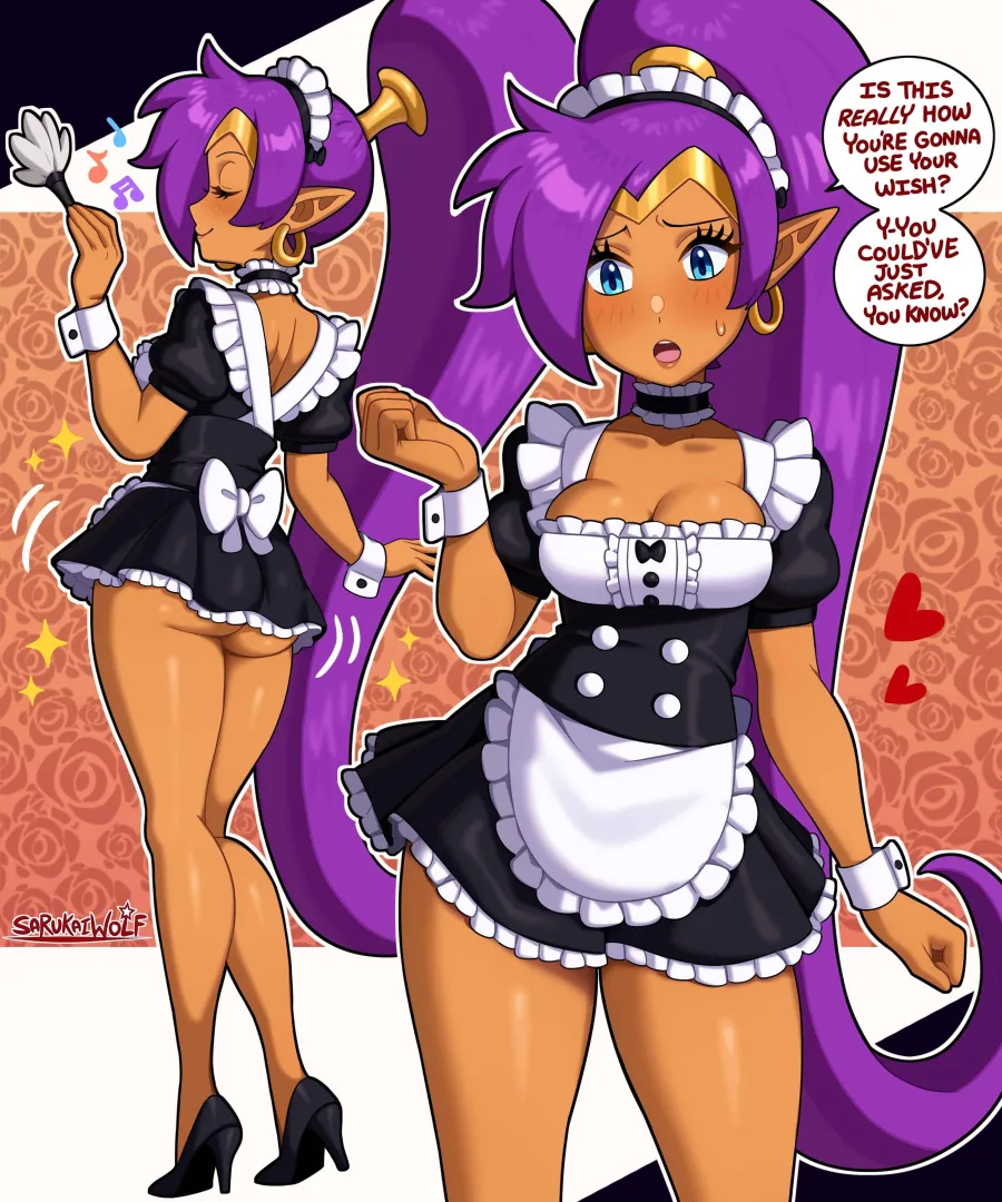 Maid Shantae ‍♀️✨ (by @SarukaiWolf on ) posted by Quirky_Snow_8649
