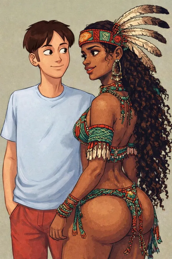 Main Character with Iara, my Brazilian indigenous OC!  posted by IllOutlandishness343