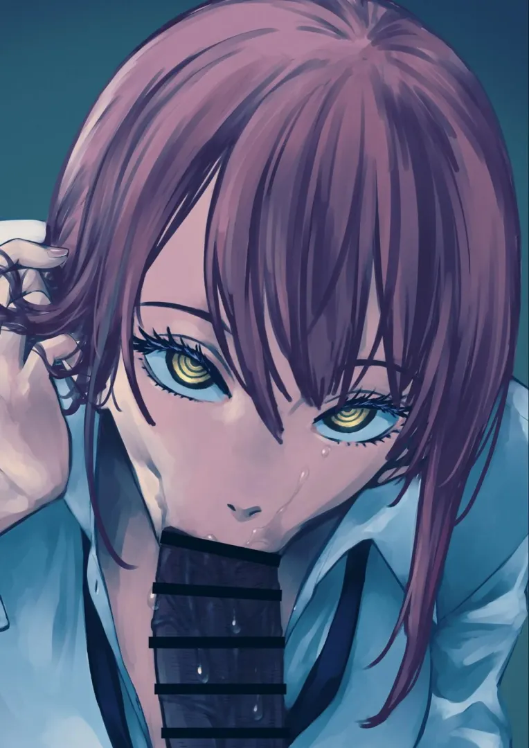 Makima-San skilled slurpees (Artwork by Kyugata) posted by UrbanMan1121