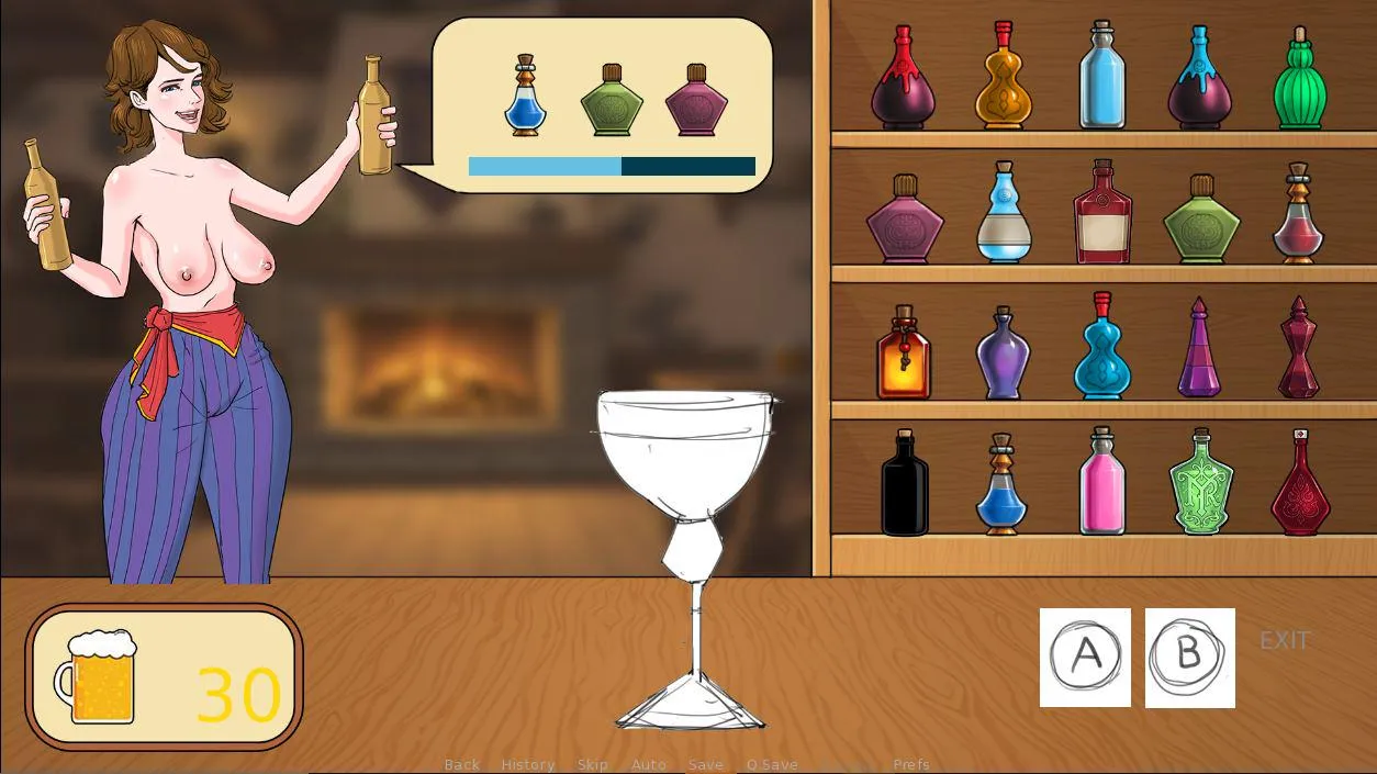 Making a Bartender minigame for my visual novel. Any suggestions? [Sins of the Citadel] (Plarkypuss) posted by plarkypuss
