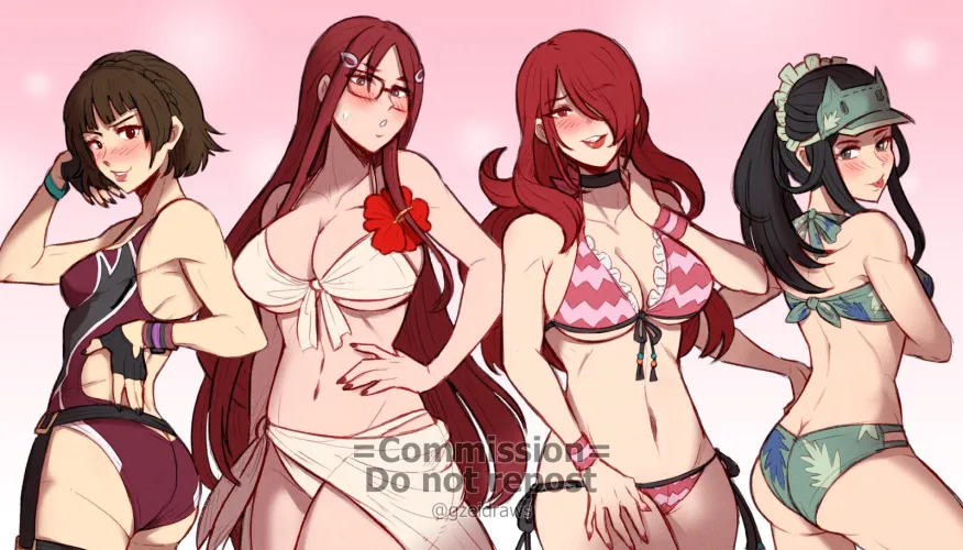 Makoto, Mitsuru outfitswap with Minerva and Kai [Persona and Valkyria Chronicles] by Terran117