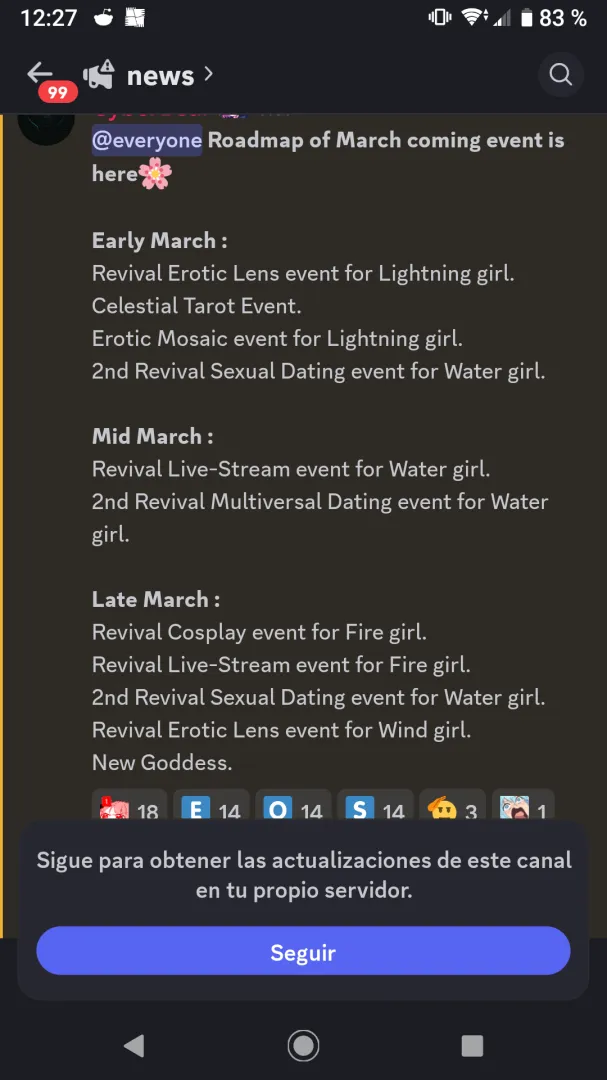 March Roadmap posted by MordredPendrag