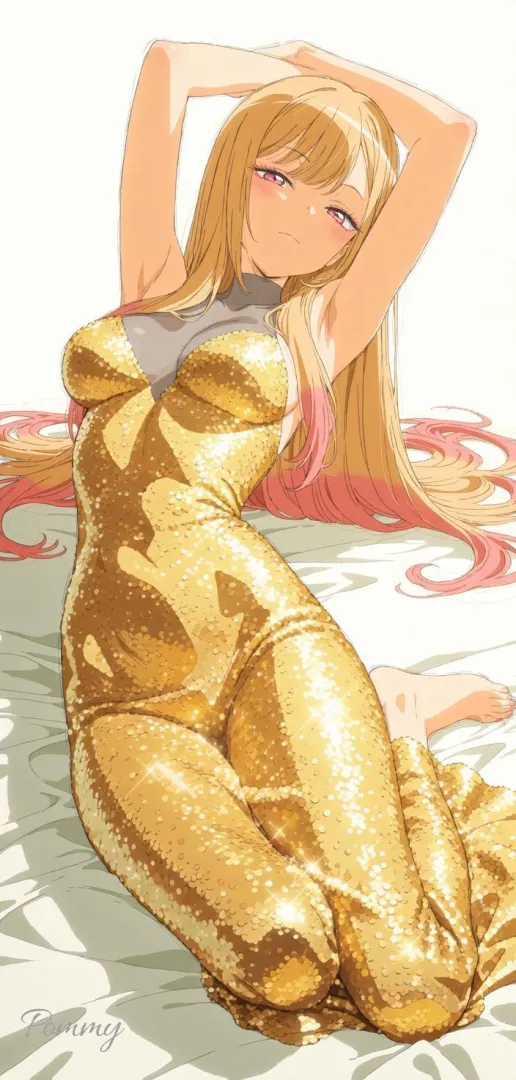 Marin in Gold [Dress-Up Darling] posted by WoolsonDaSheep