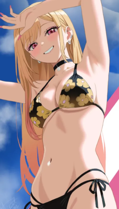 Marin's feeling so much heat [My Dress-up Darling] by seaofcatss