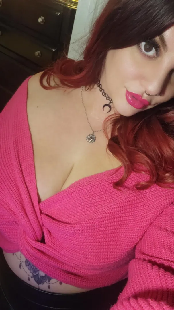 Matching lipstick and sweater posted by SugarBellz