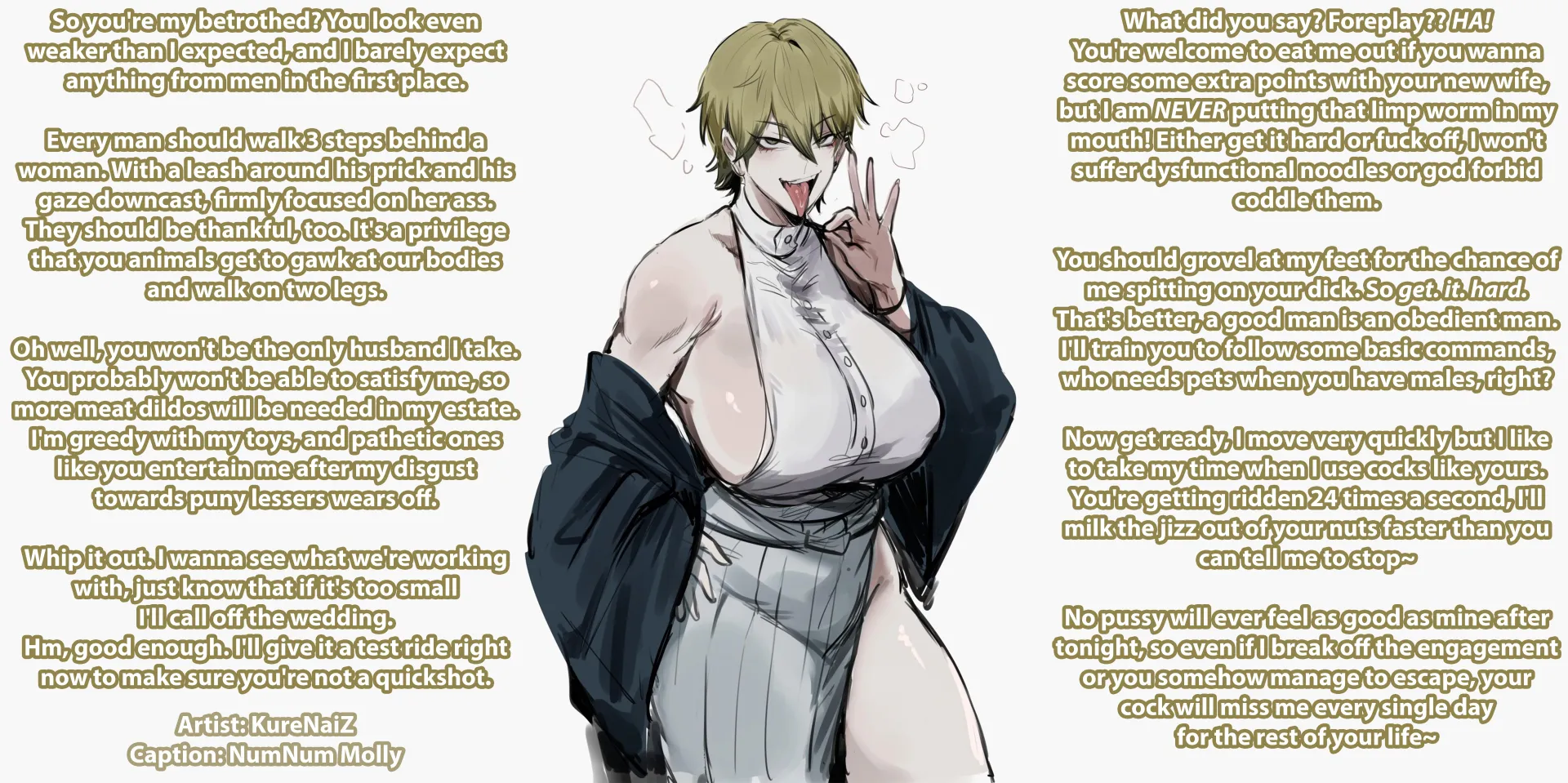 Matriarchal Clan Engagements [Misandry][Femdom][Degradation][JJK][Gender Bent Character][Naoya Zenin][Dub/Noncon][Arranged Marriage][Talk of Cheating][Artist: KureNaiZ1] posted by Sombraros