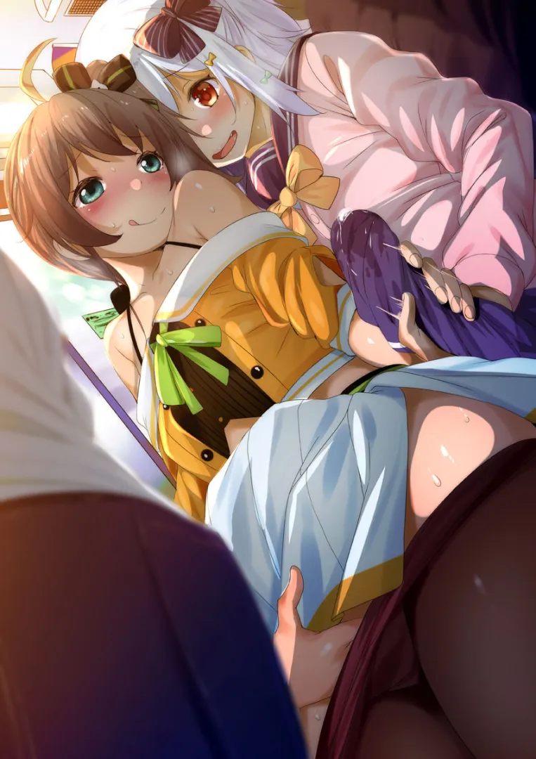 matsuri and tamaki making eachother feel good in public [vtuber] posted by rawr-6in