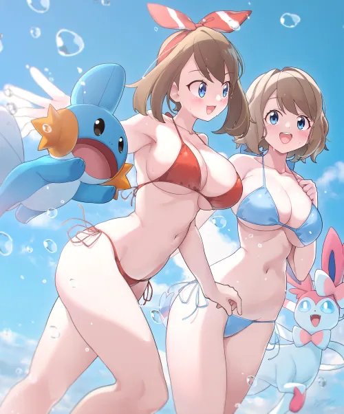 May and Serena Beach Day by A_MASSIVE_PERVERT