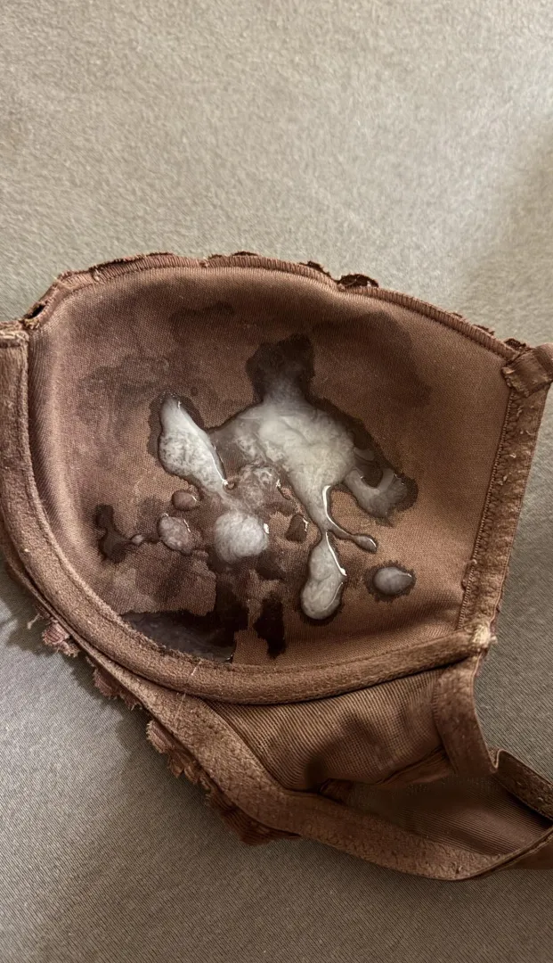 Maybe one of my biggest loads yet - the big spot near the wire is precum only - love this push up bra posted by Lunayaaaaa