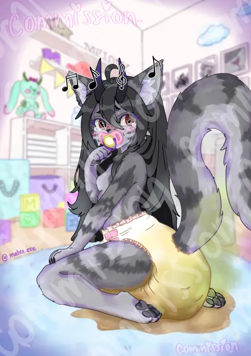 Meesy Baby (art by me) by malva_exe