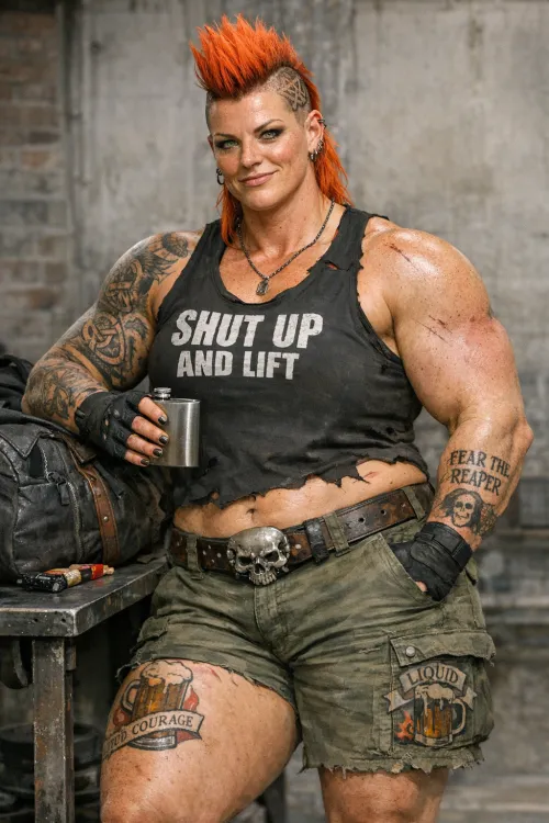 Meet Brunhilde: fart fetish, muscle mommy, watersport, musk by kumagod131