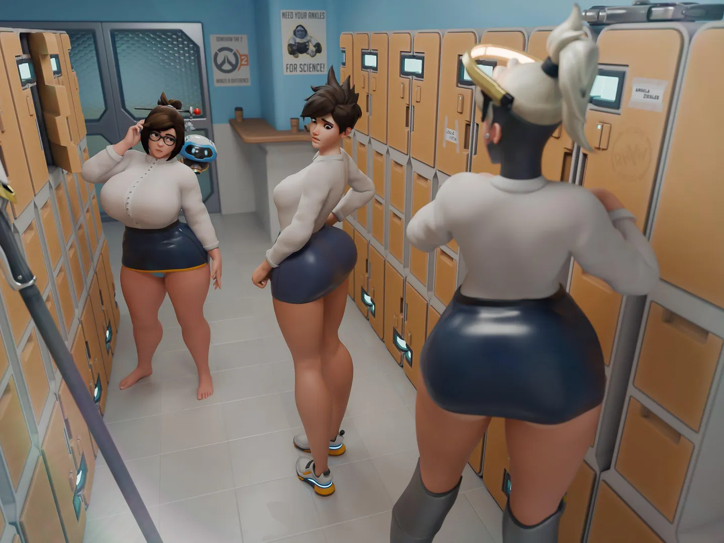 Mei, Tracer & Mercy New Uniforms (Rhyw) posted by __X69X__