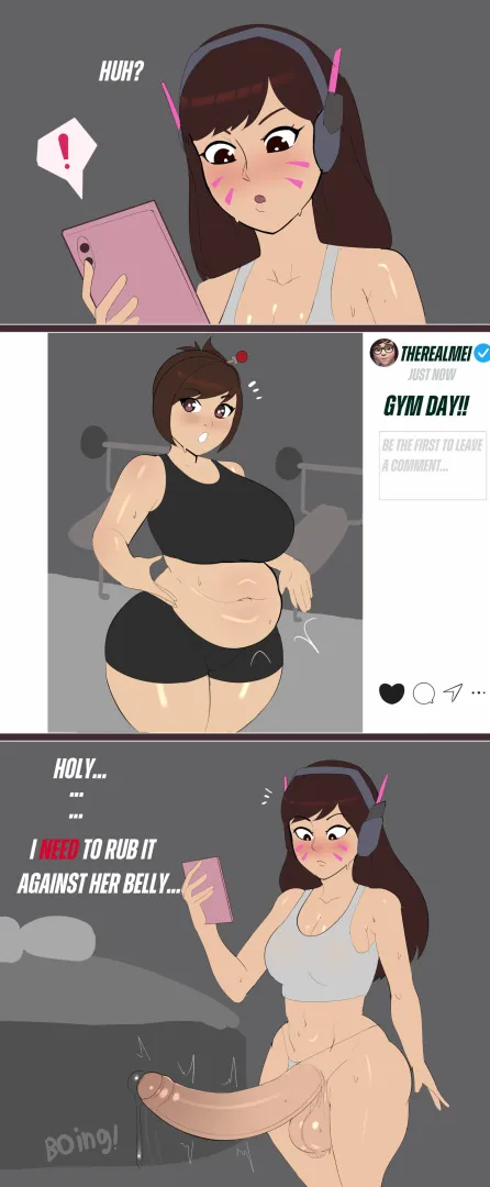 Mei turns D.va on (g3mma) posted by jordana_cole05