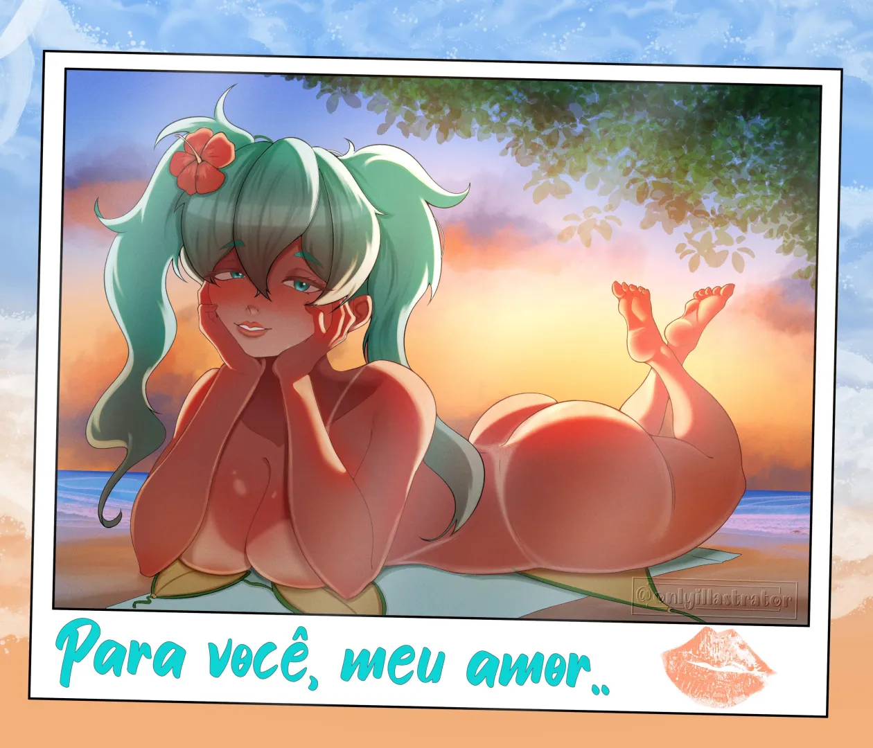 Miku Postcard (onlyillastrator) [Vocaloid] posted by Embarrassed-Owl-4500