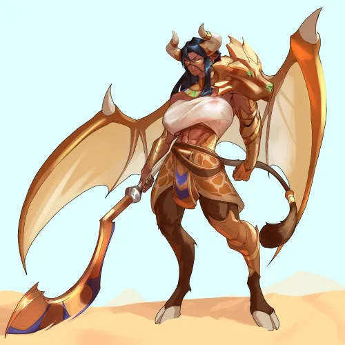 Minotaur Girl / commission made by me by Successful-Rub1963