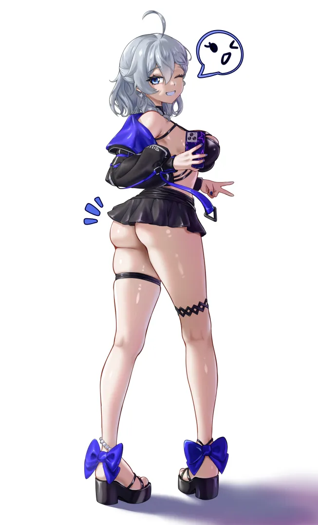 Mira winking selfie (Artist: Zancrowkami) [Original Character] posted by Low_Abroad4507