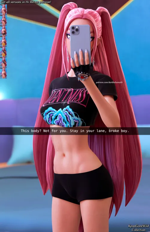 Mira’s Arrogant Belly Tease (darkbahamuth) by GladArachnid387