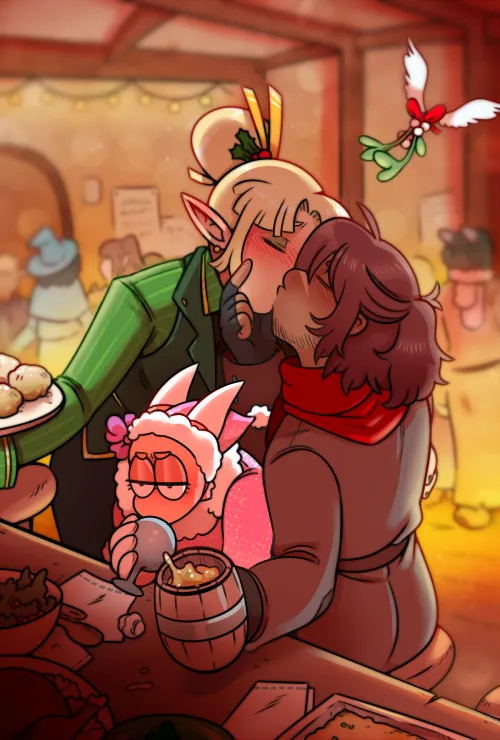 Miss Kobold's Christmas at the Tavern (DarkChibiShadow) by DarkChibiShadow