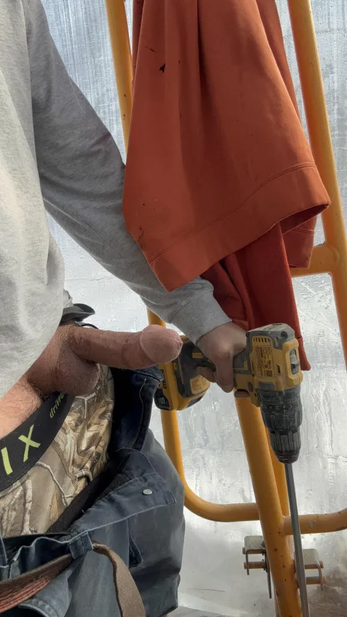 Mixing some mortar with my cock out, would you help me out if you seen me working like this by Hali_boy