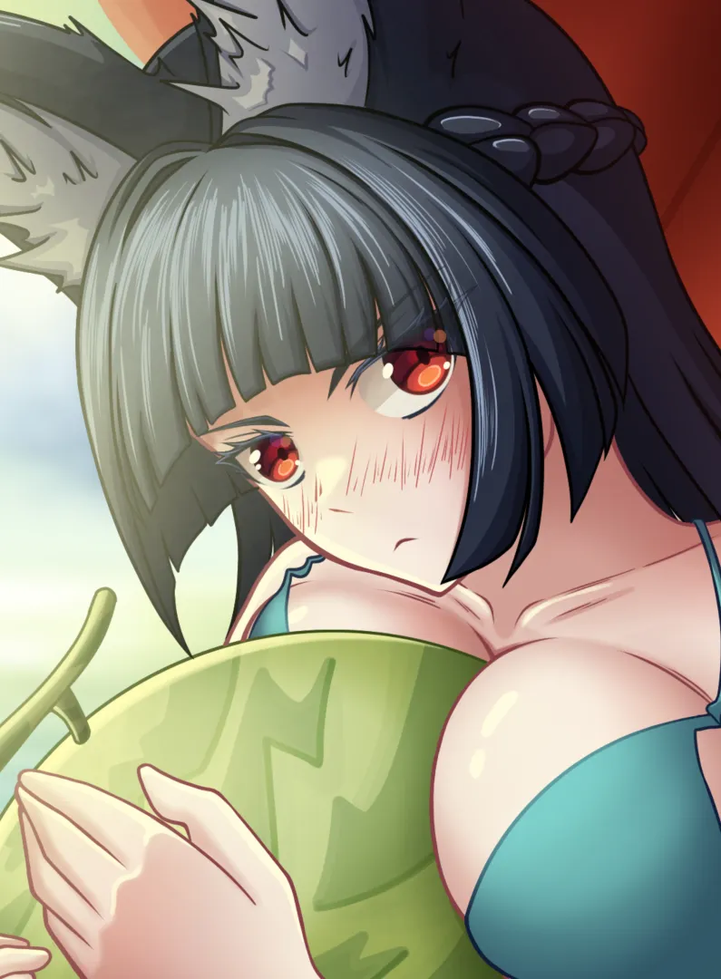 Miyabi on the beach ️ (Incomplete) posted by VeluneArtt