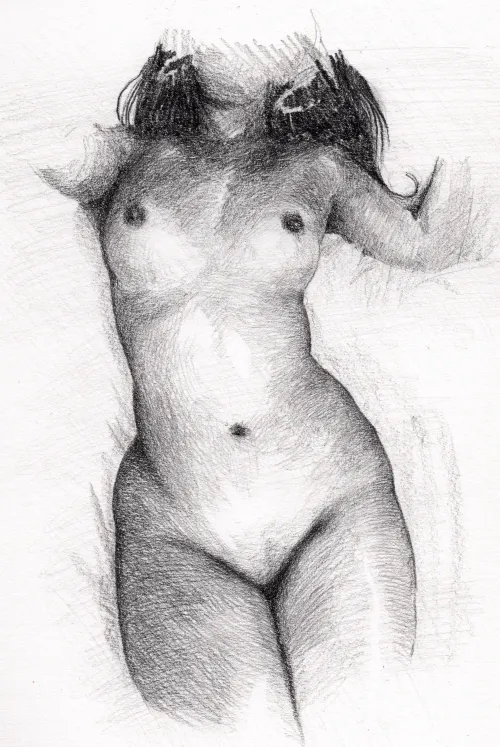 Model Lounging; in graphite by Me by pilotJKX